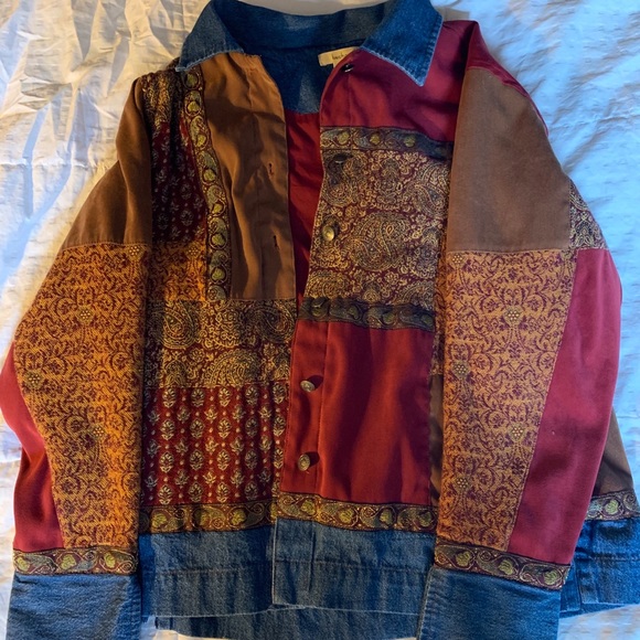 Retro denim patchwork jacket - Picture 2 of 3